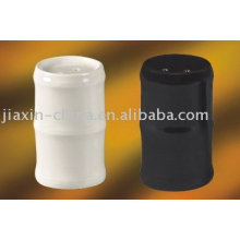 bamboo shape ceramic salt and pepper set JX-80AB